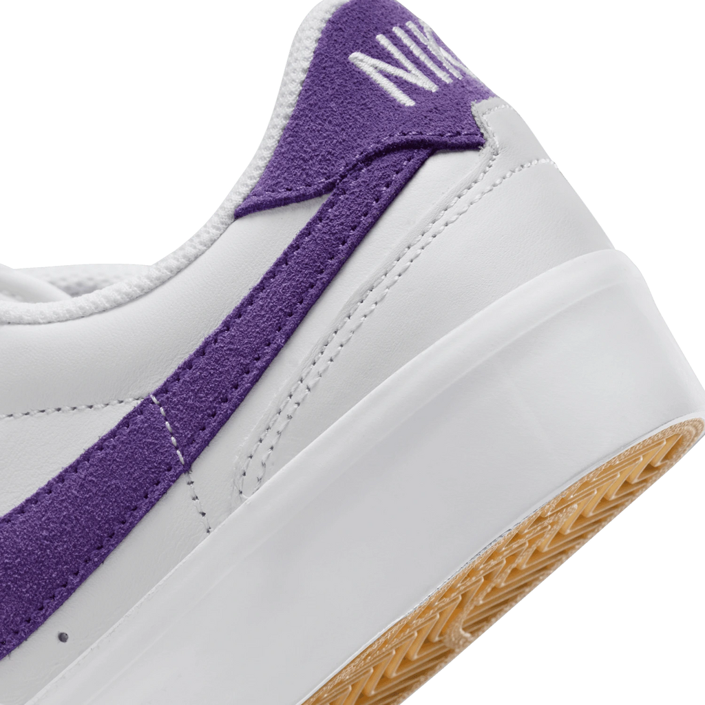 Nike SB Pogo Plus Premium Shoes - White / Court Purple - Gum Light Brown