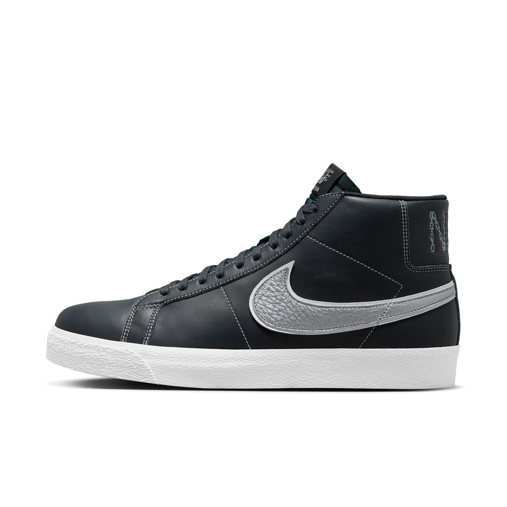 Nike SB Zoom Blazer Mid x Mason Silva Shoes - Dark Obsidian / Metallic Silver