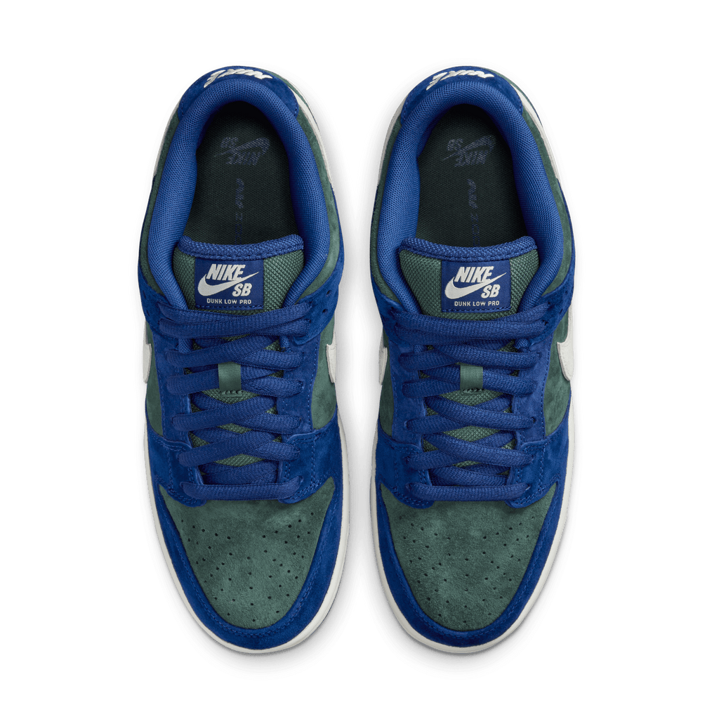 Nike SB Dunk Low Deep Royal Blue / Sail - Vintage Green - Top view