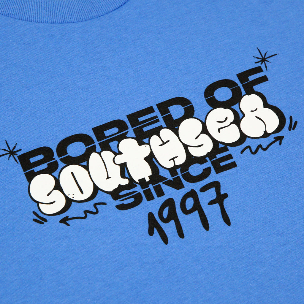 Bored of Southsea Bubble T Shirt - Iris - closeup
