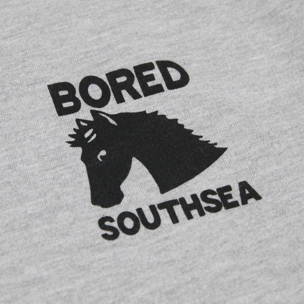 Bored of Southsea Horse Sweatshirt - Heather Grey - closeup