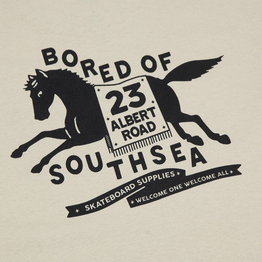 Bored of Southsea Horse T Shirt - Sand - closeup