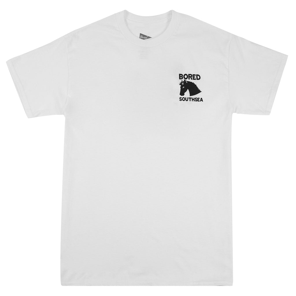 Bored of Southsea Horse T Shirt - White - front
