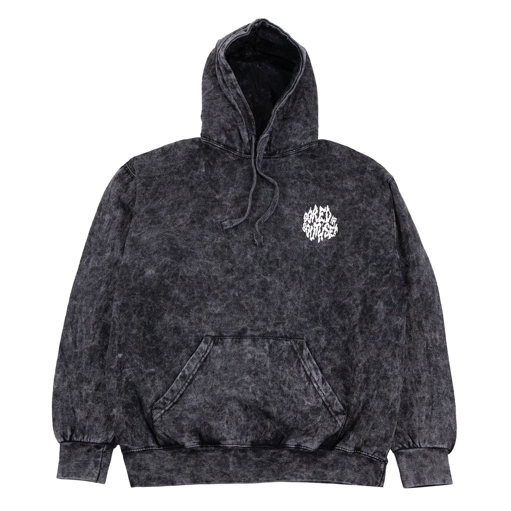 Bored of Southsea Skate Zombie Hoodie - Black Mineral Wash - front