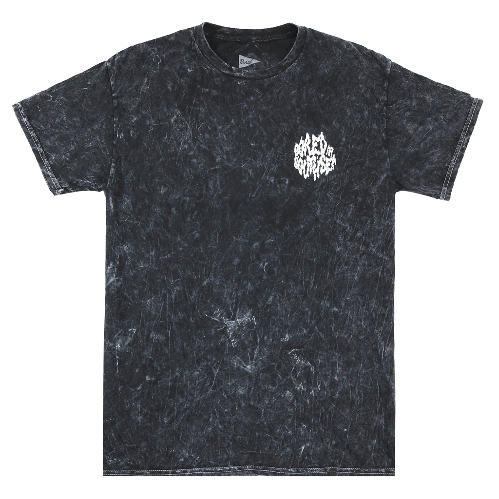 Bored of Southsea Skate Zombie T Shirt - Black Mineral Wash - front