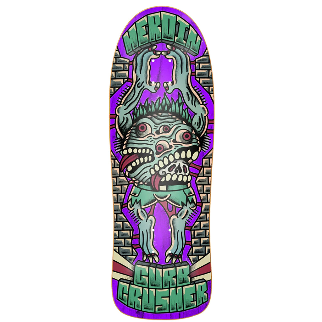 Heroin Skateboards Curb Crusher x CRAWE Skateboard deck 10.25"