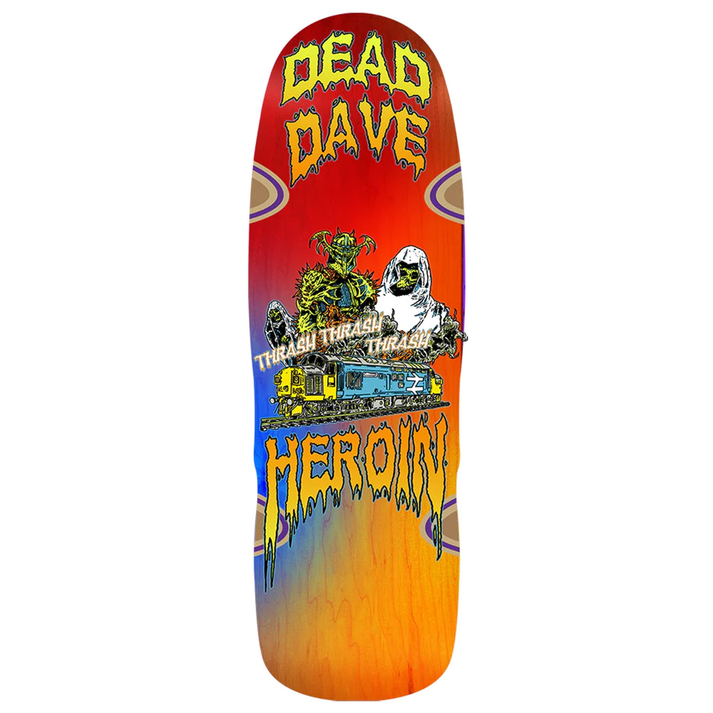 Heroin Skateboards Dead Dave Ghost Train Skateboard deck 10.1"
