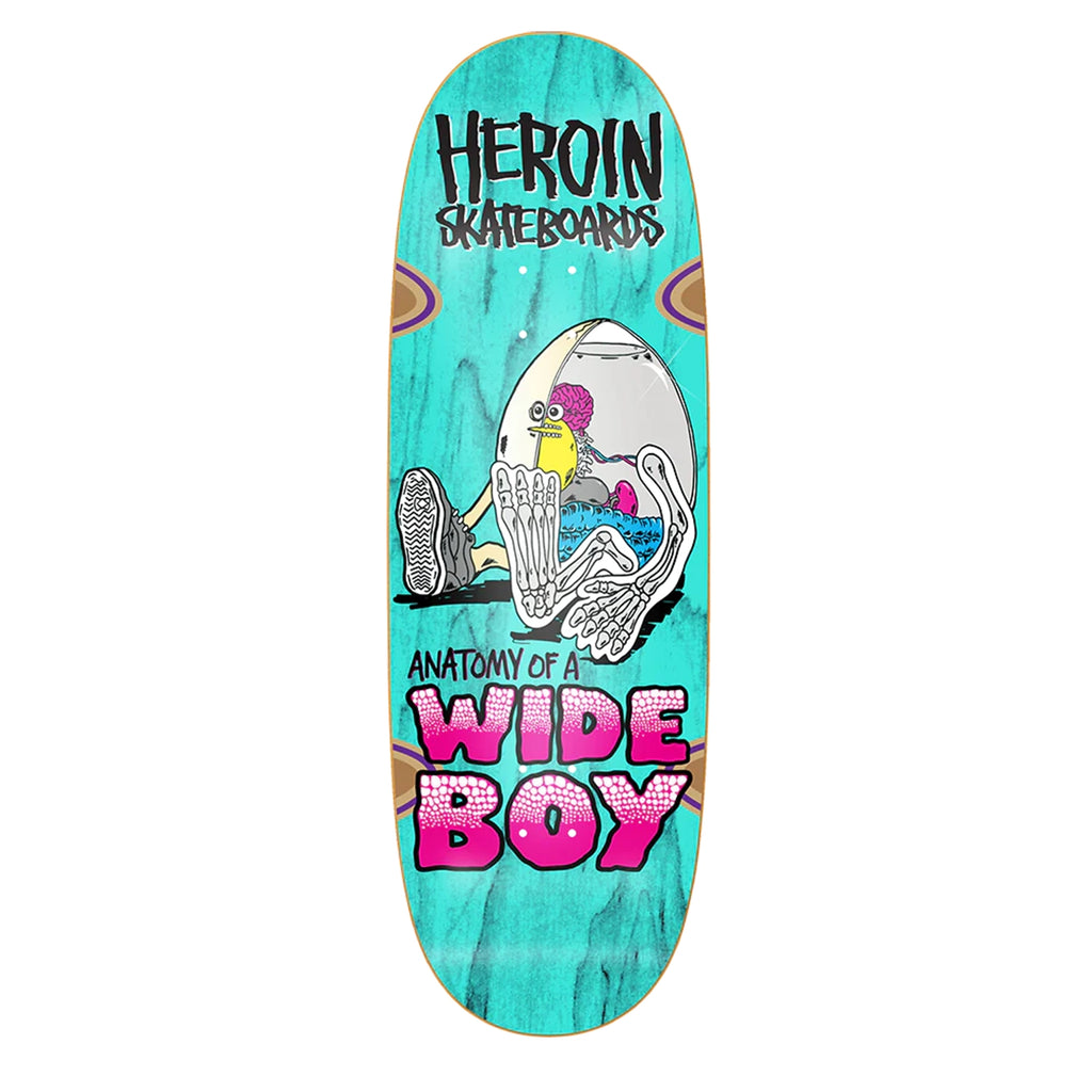 Heroin Skateboards Anatomy Of A Wide Boy Skateboard deck 10.4"