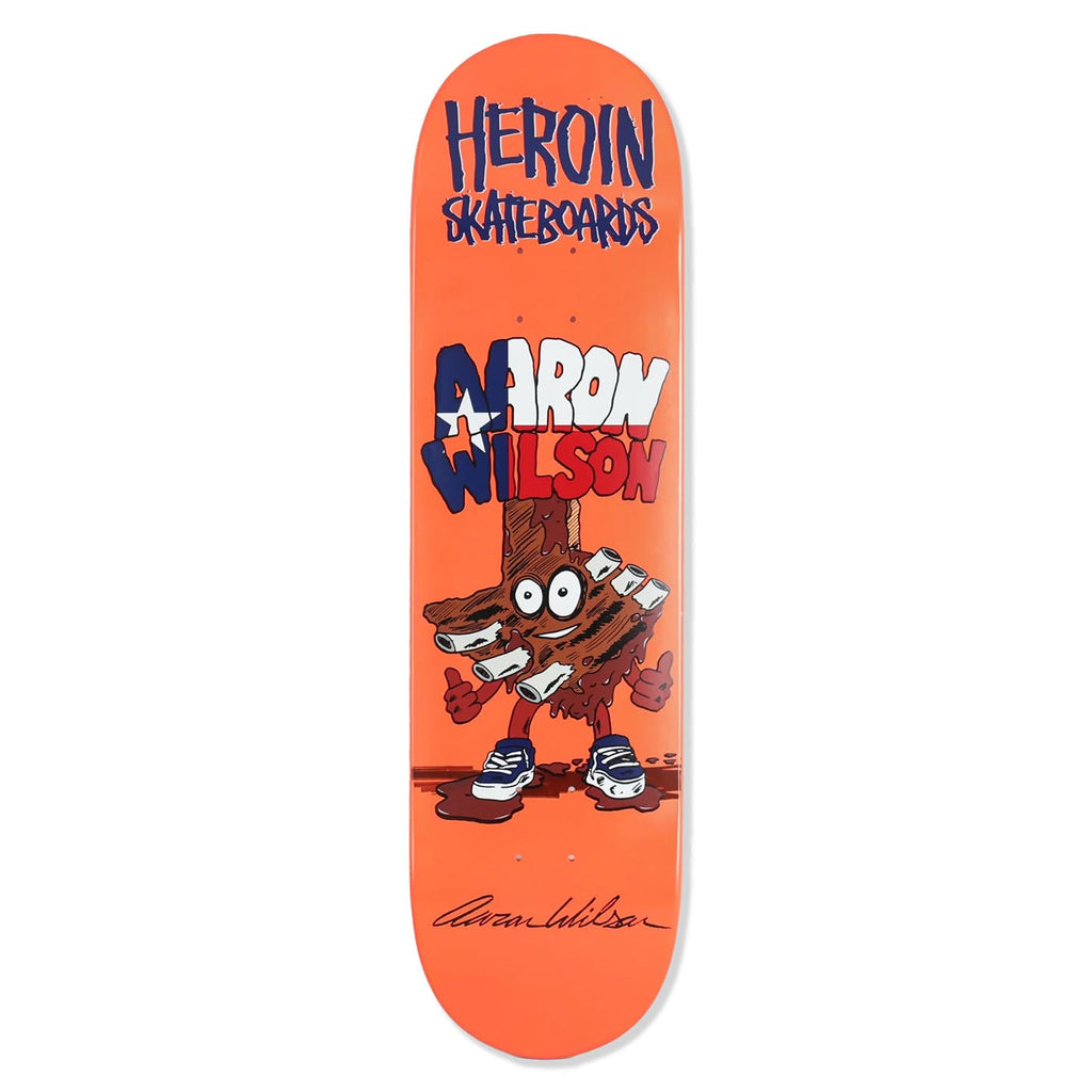Heroin Skateboards Aaron Wilson Ribs Skateboard deck 8.5"