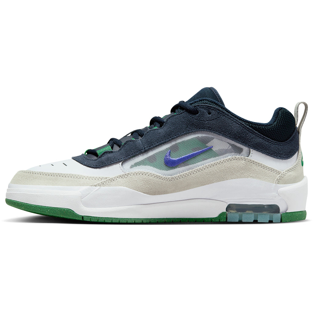 Nike SB Air Max Ishod Shoes - White / Persian Violet - Obsidian - Pine Green
