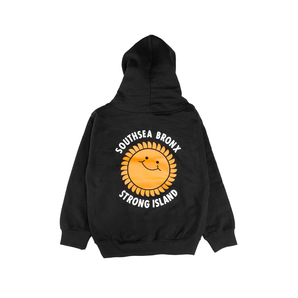 Southsea Bronx Strong Island Kids Embroidered Hoodie - Black - back