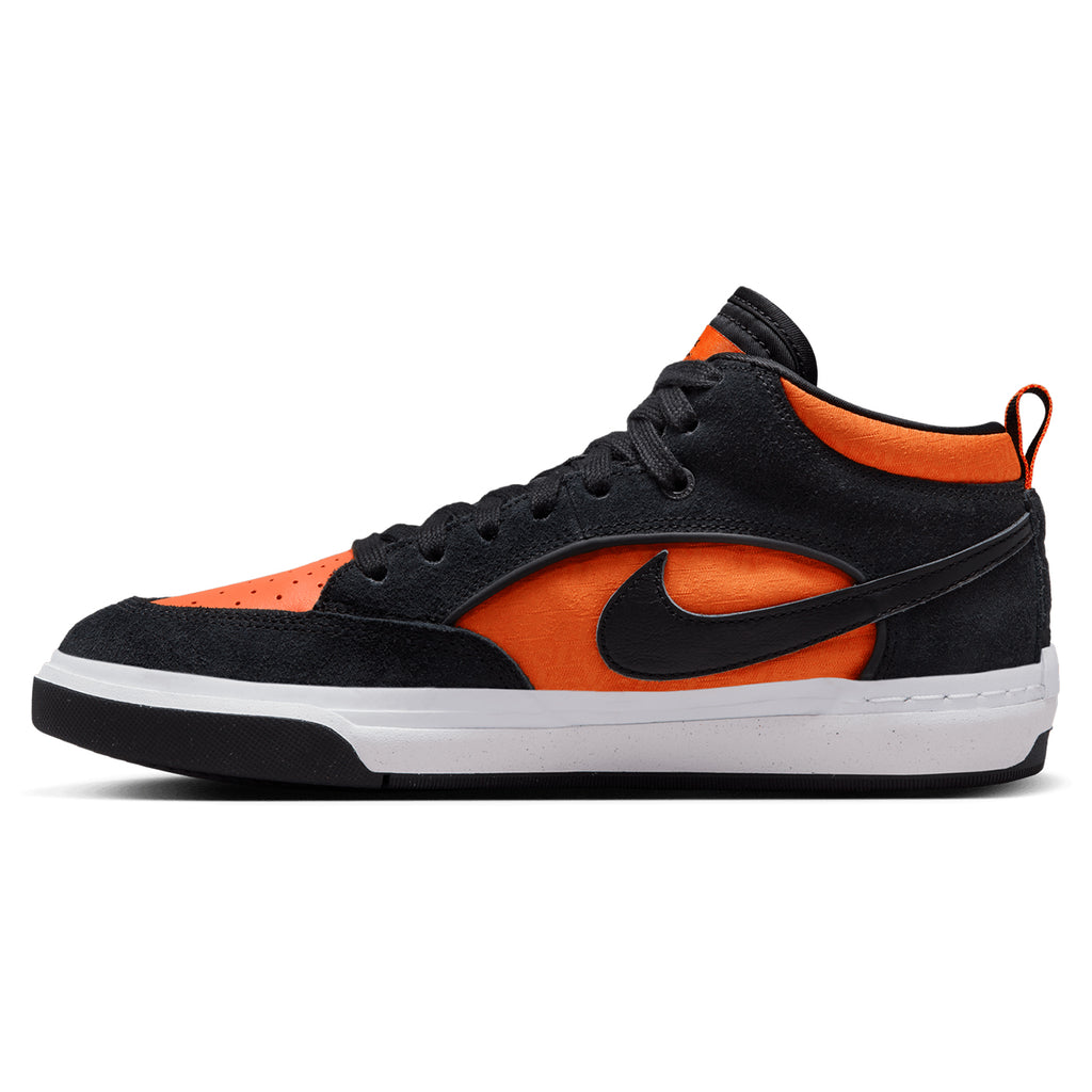 Nike SB x React Leo Shoes - Black / Black -  Orange - Electric Orange - side