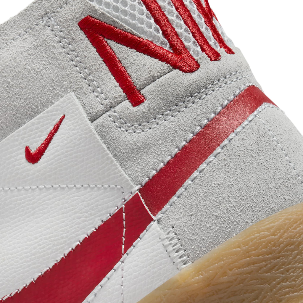 Nike SB Zoom Blazer Mid Premium Shoes in Summit White / University Red - photgraph 6