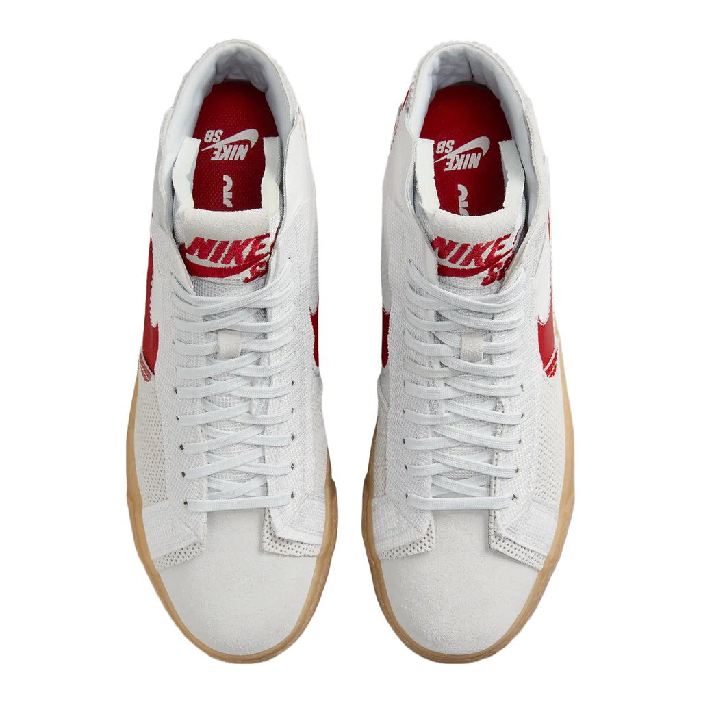 Nike SB Zoom Blazer Mid Premium Shoes in Summit White / University Red - photgraph 7