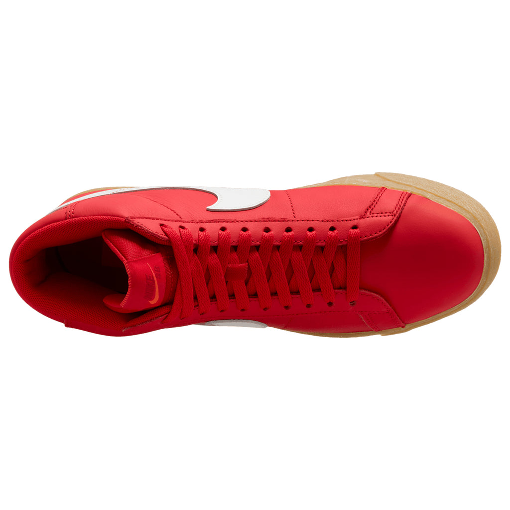 Nike SB Orange Label Zoom Blazer Mid Shoes -  University Red / White - White - single