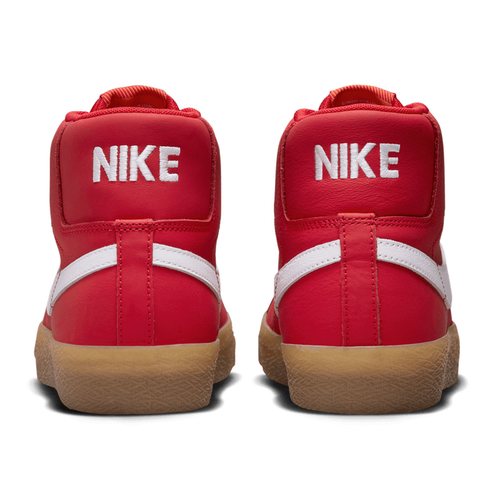Nike SB Orange Label Zoom Blazer Mid Shoes -  University Red / White - White - back