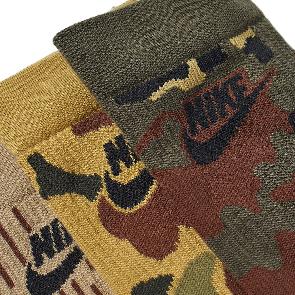 Nike Everyday Cotton Cushioned 3 Pack  Crew Socks - Multi - closeup