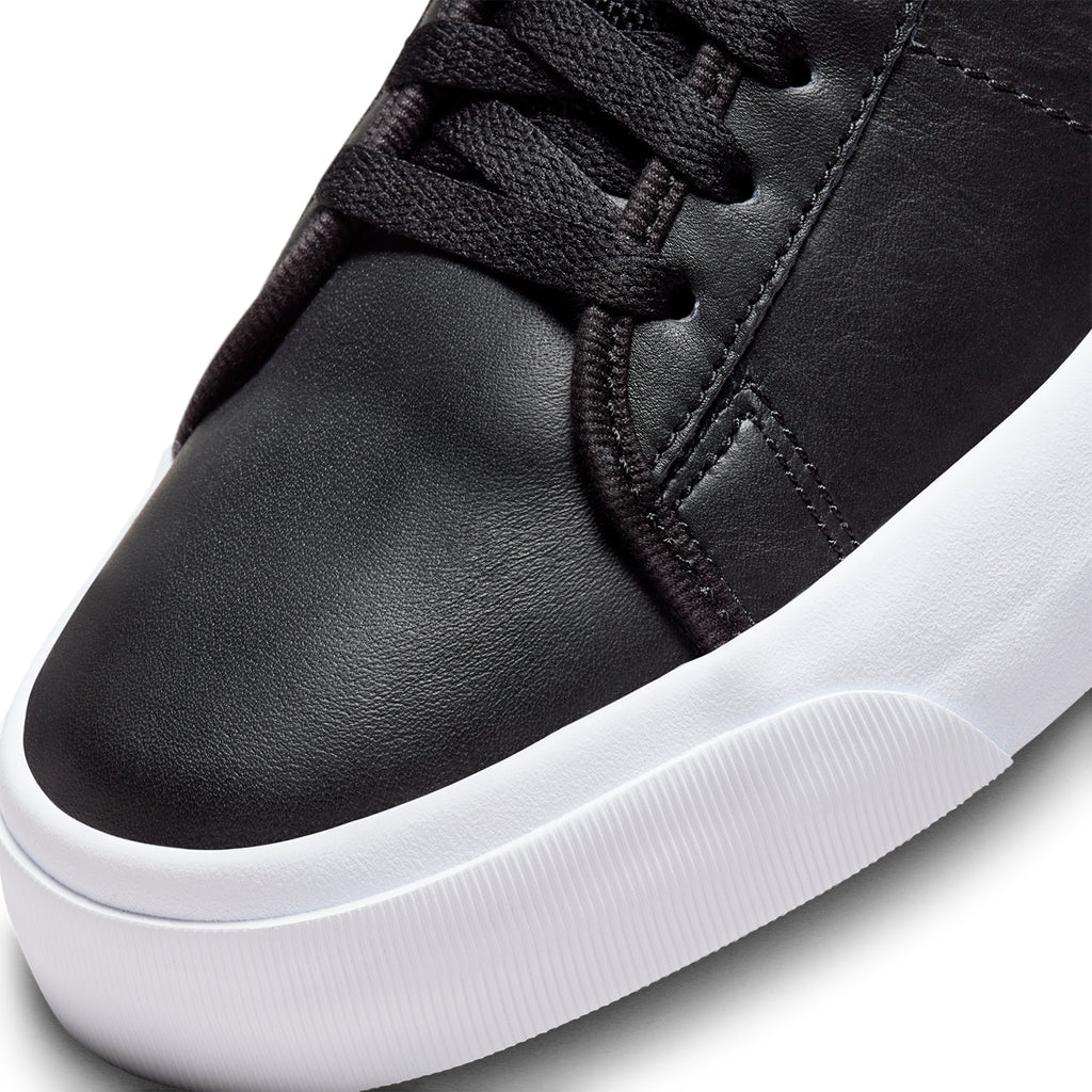 Nike SB Zoom Blazer Mid Pro GT Shoes - Black / Metallic Silver - University Red - toe