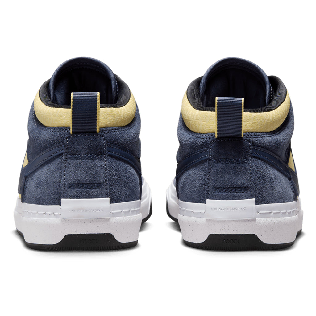 Nike SB x React Leo Shoes - Thunder Blue/Saturn Gold-Soft Yellow-White