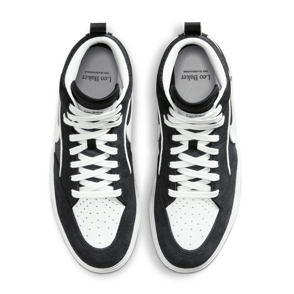 Nike SB x React Leo Shoes - Black / White - Black - Gum Light Brown - top