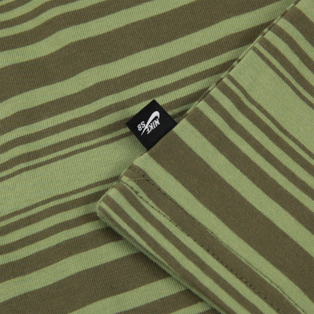 Nike SB Stripe T Shirt - Oil Green - label