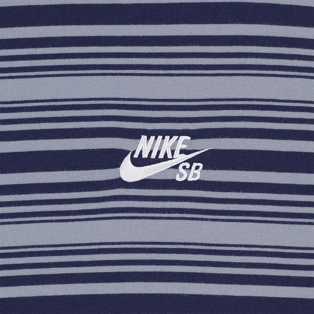 Nike SB Stripe T Shirt - Ashen Slate - embroidery