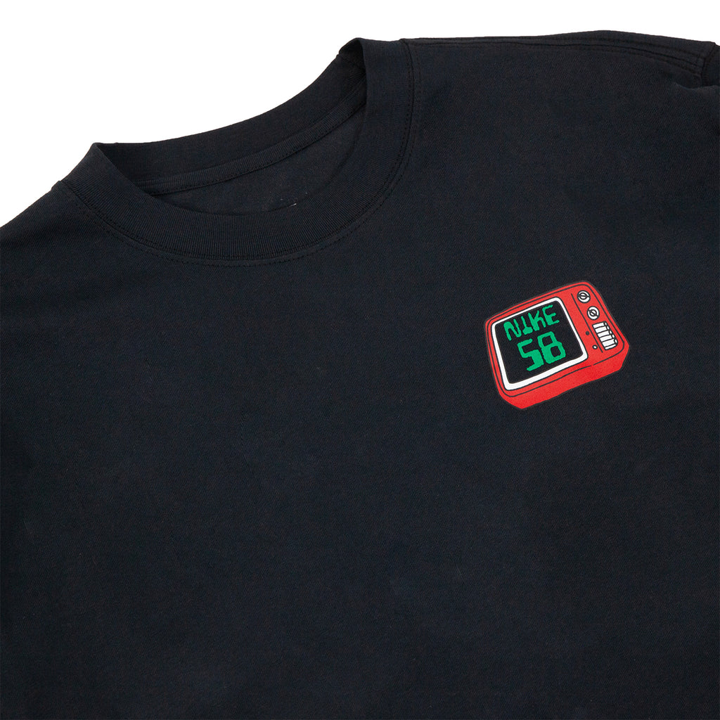 Nike SB L/S Brainwash Max90 T Shirt - Black - closeup