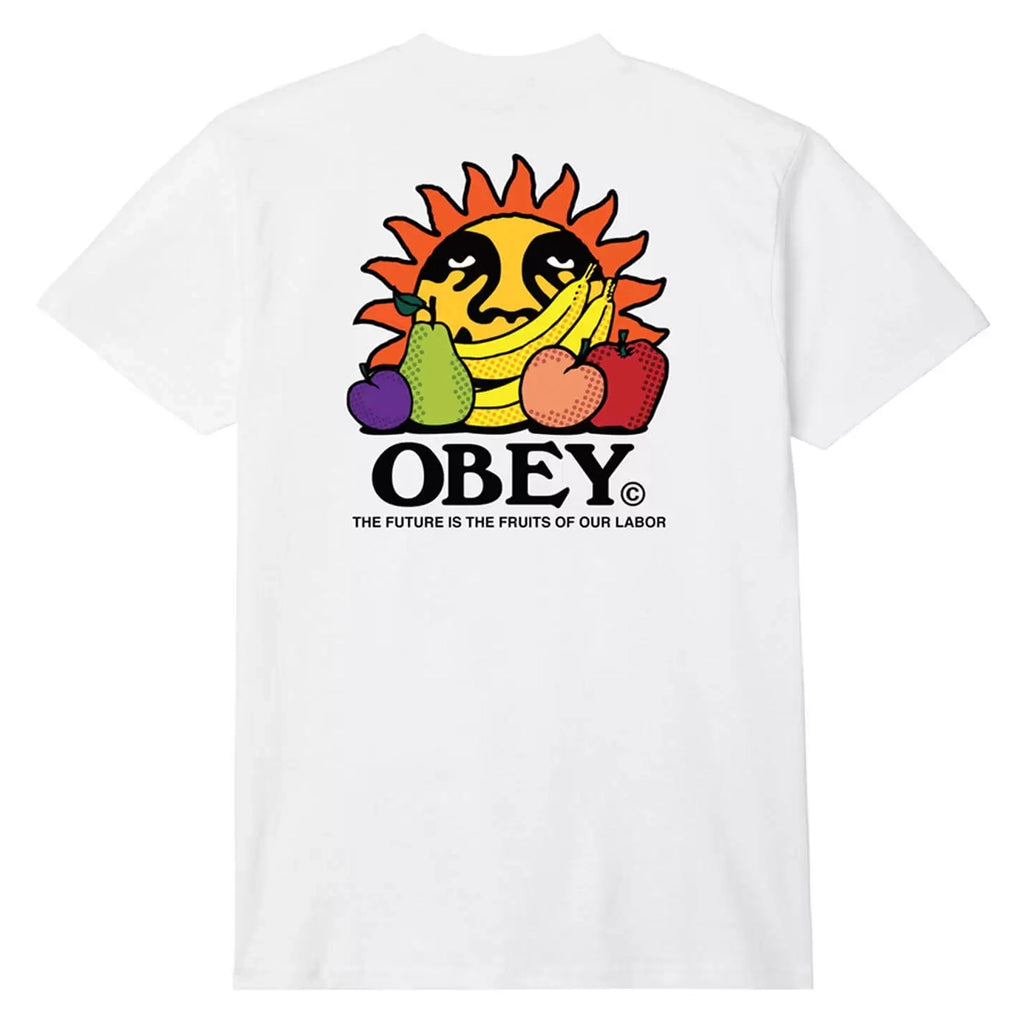 Obey The Future is the Fruits of our Labor T Shirt - White