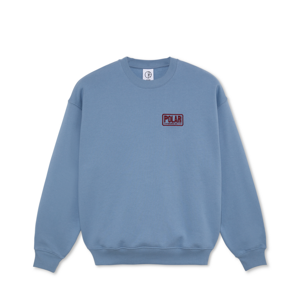 Polar Skate Co Dave Crewneck Earthquake Sweatshirt - Oxford Blue - main