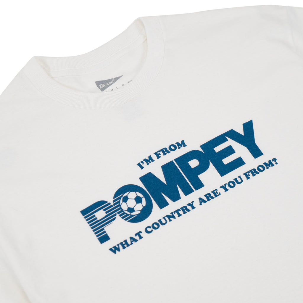 I'm From Pompey T Shirt - White - neck
