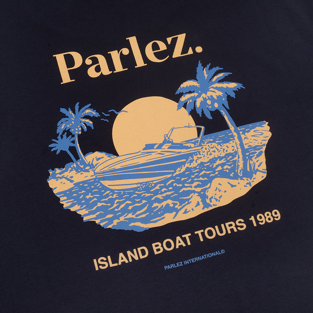 Parlez Sol T Shirt - Navy - closeup2
