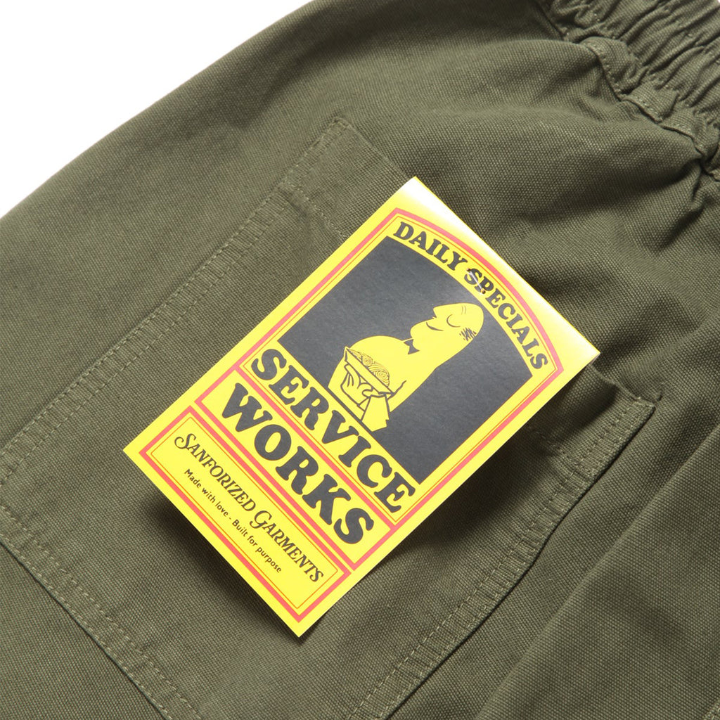 Service Works Canvas Chef Shorts - Olive
