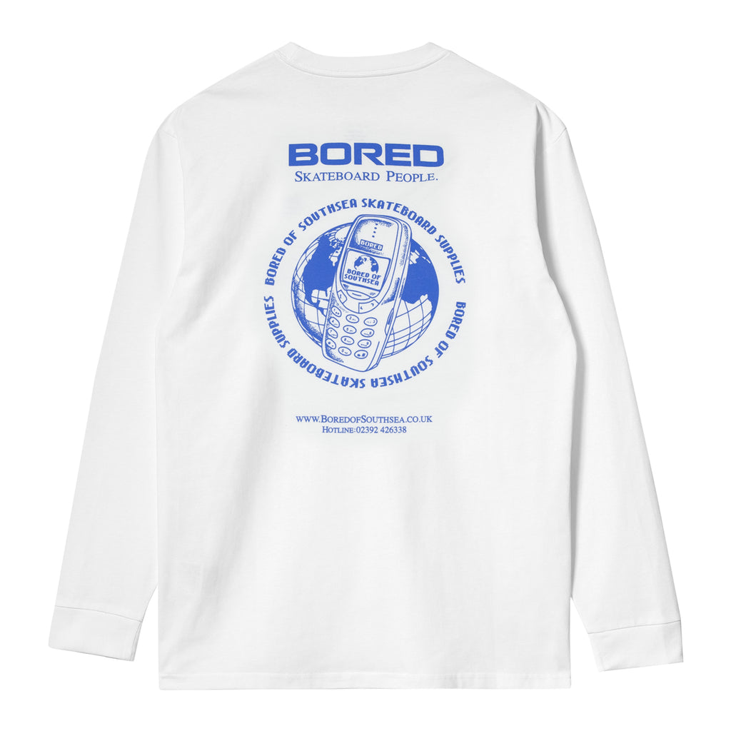 Bored of Southsea Skateboard People L/S T Shirt - White