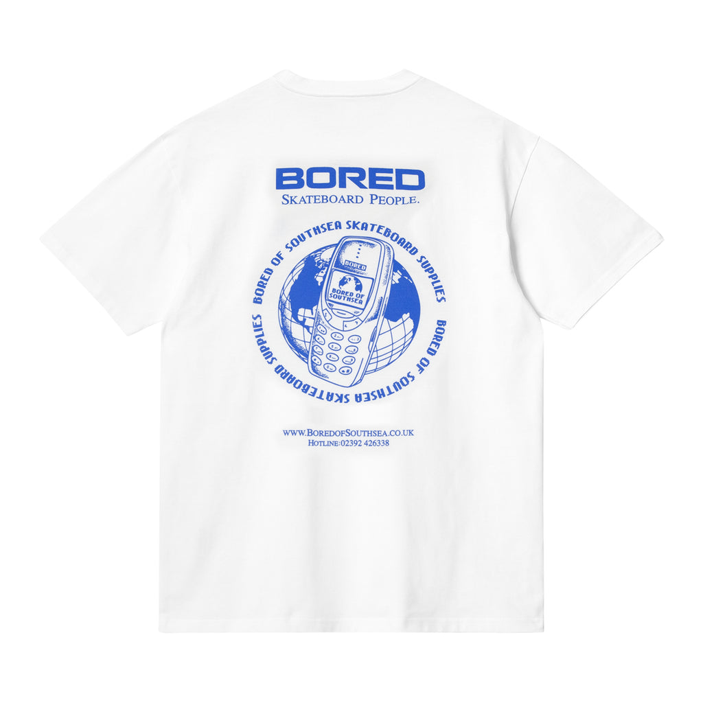 Bored of Southsea Skateboard People T Shirt - White