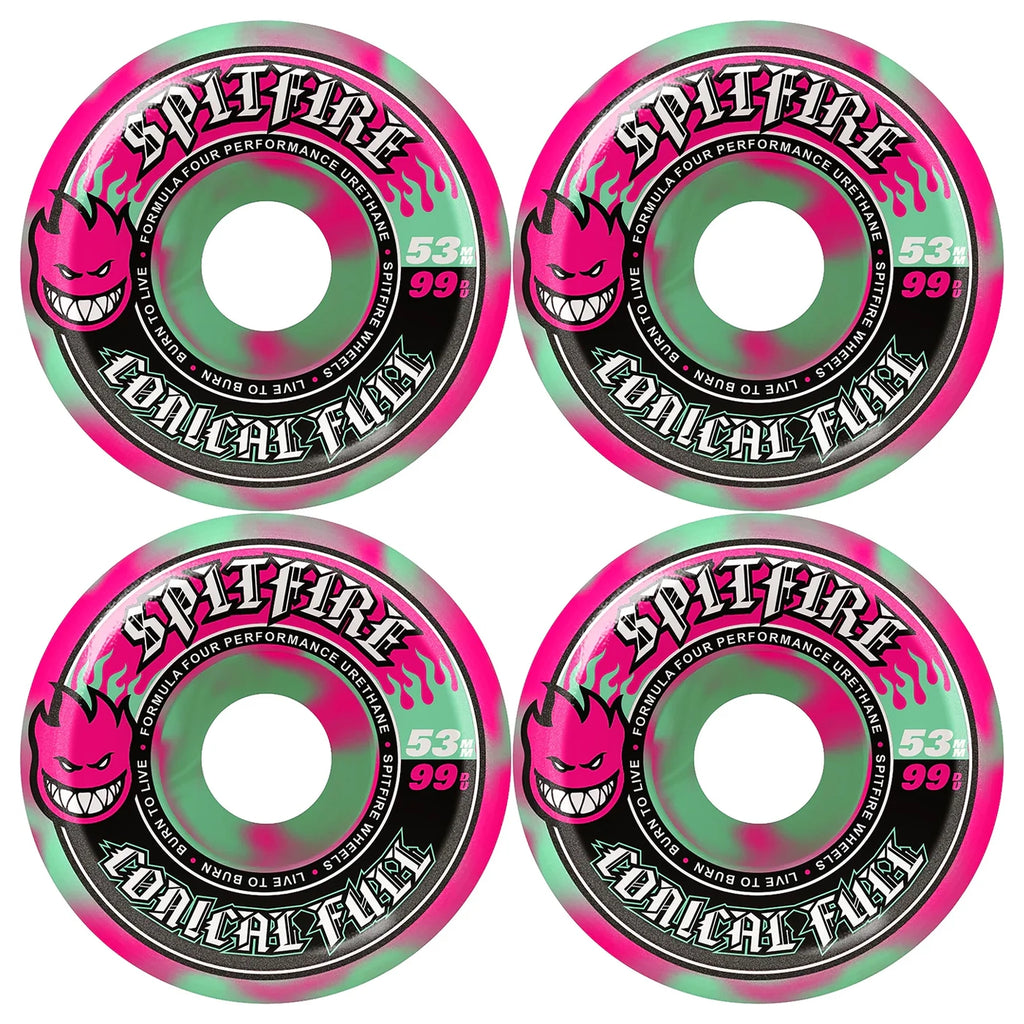 Team Colors Formula Four Conical Full 99 Duro Wheels in 53MM by
