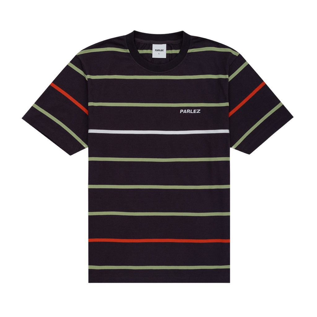 Parlez Element Stripe T Shirt - Navy