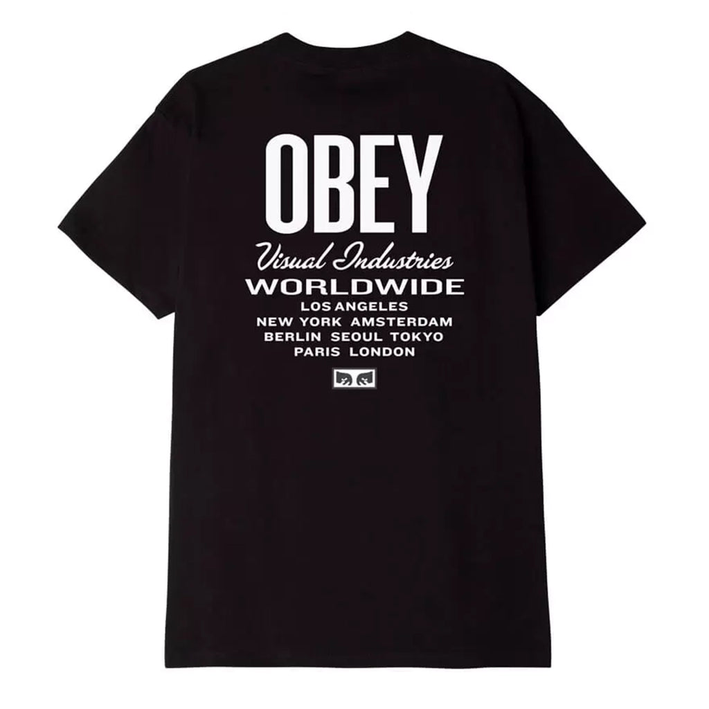 Obey Visual IND. Worldwide T Shirt - Black