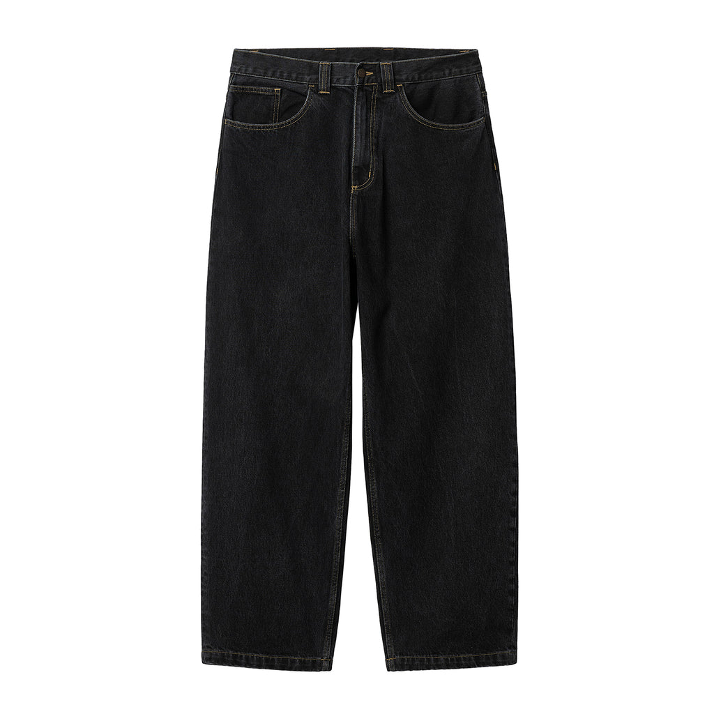 Carhartt WIP Brandon Pant - Black Stone Washed - front