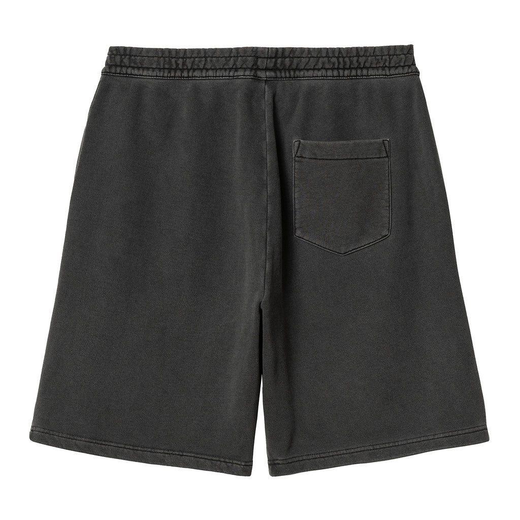 Carhartt Duster Sweat Shorts - Black Garment dyed - back