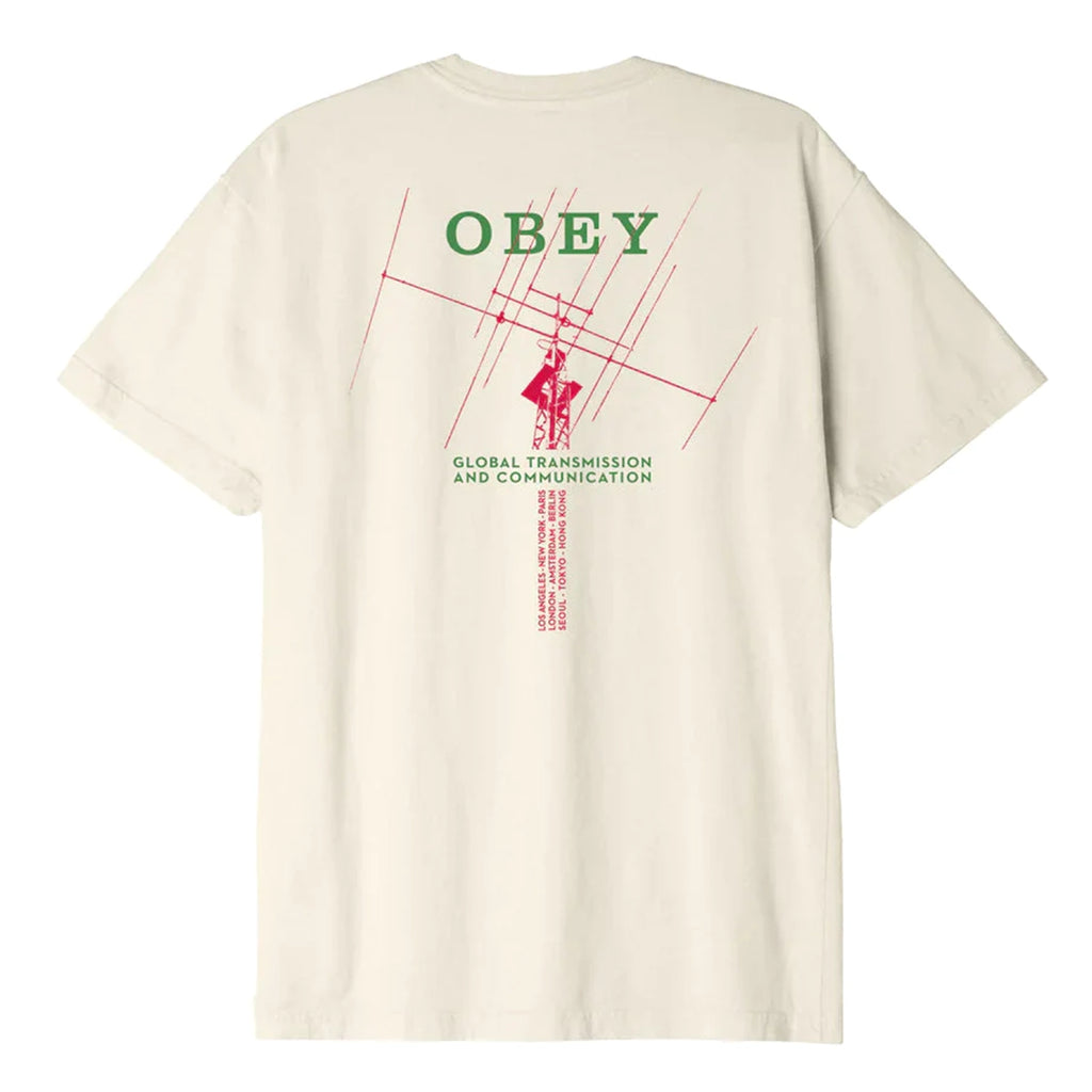 Obey Clothing Global Transmission T Shirt - Sago - back