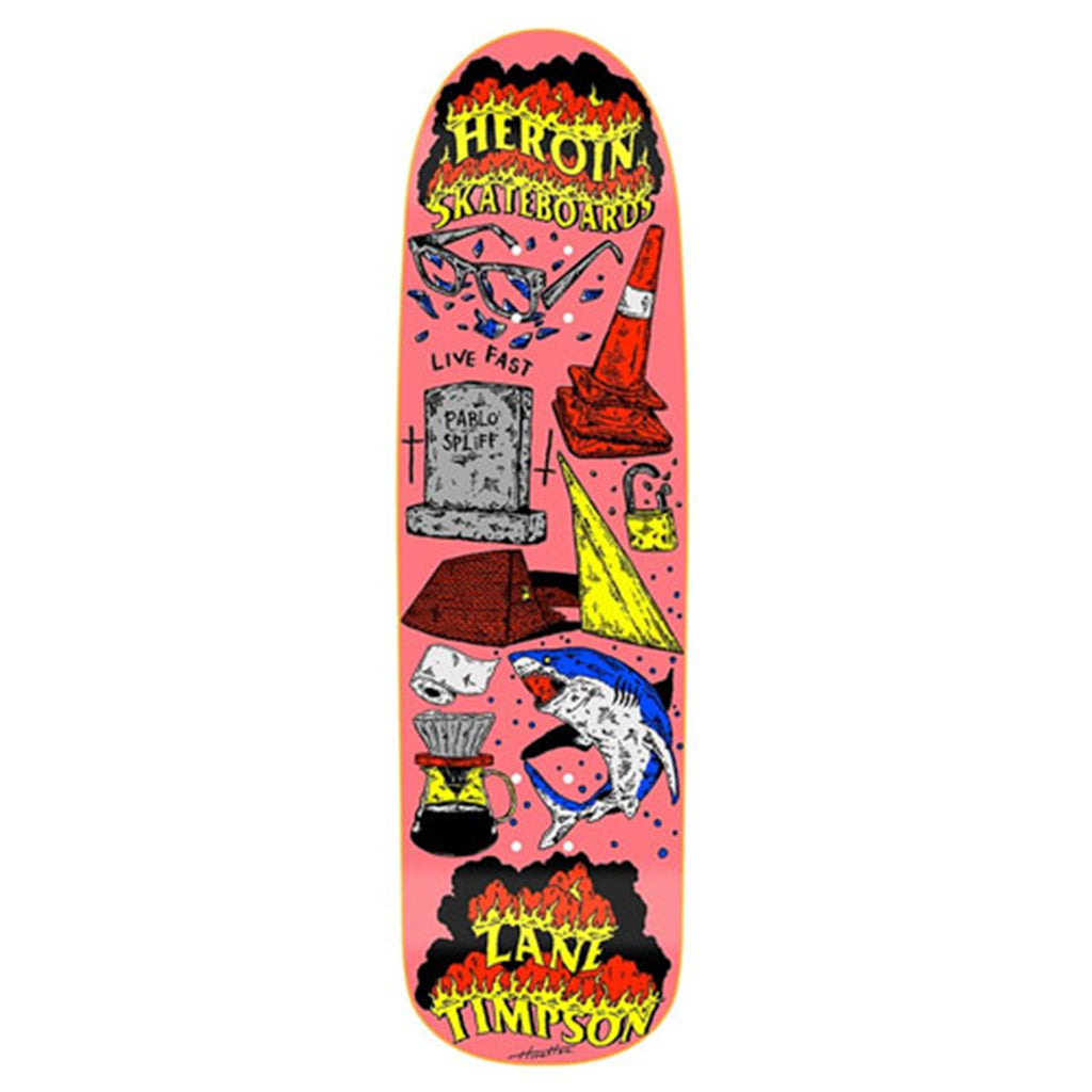 Heroin Skateboards Zane Timpson Life Skateboard deck 9"