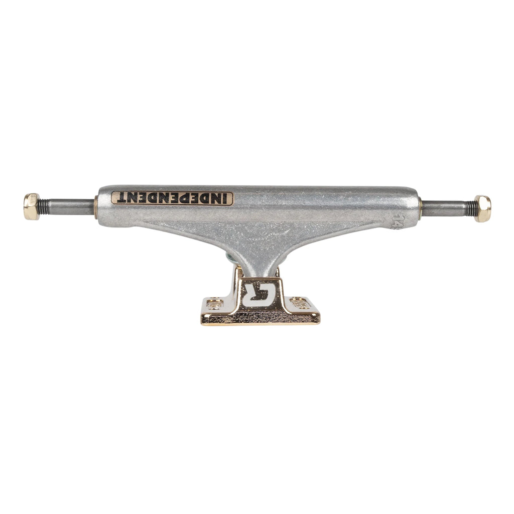 Independent Trucks 144 Carlos Rieberio Mid Trucks - Polished Silver / Gold