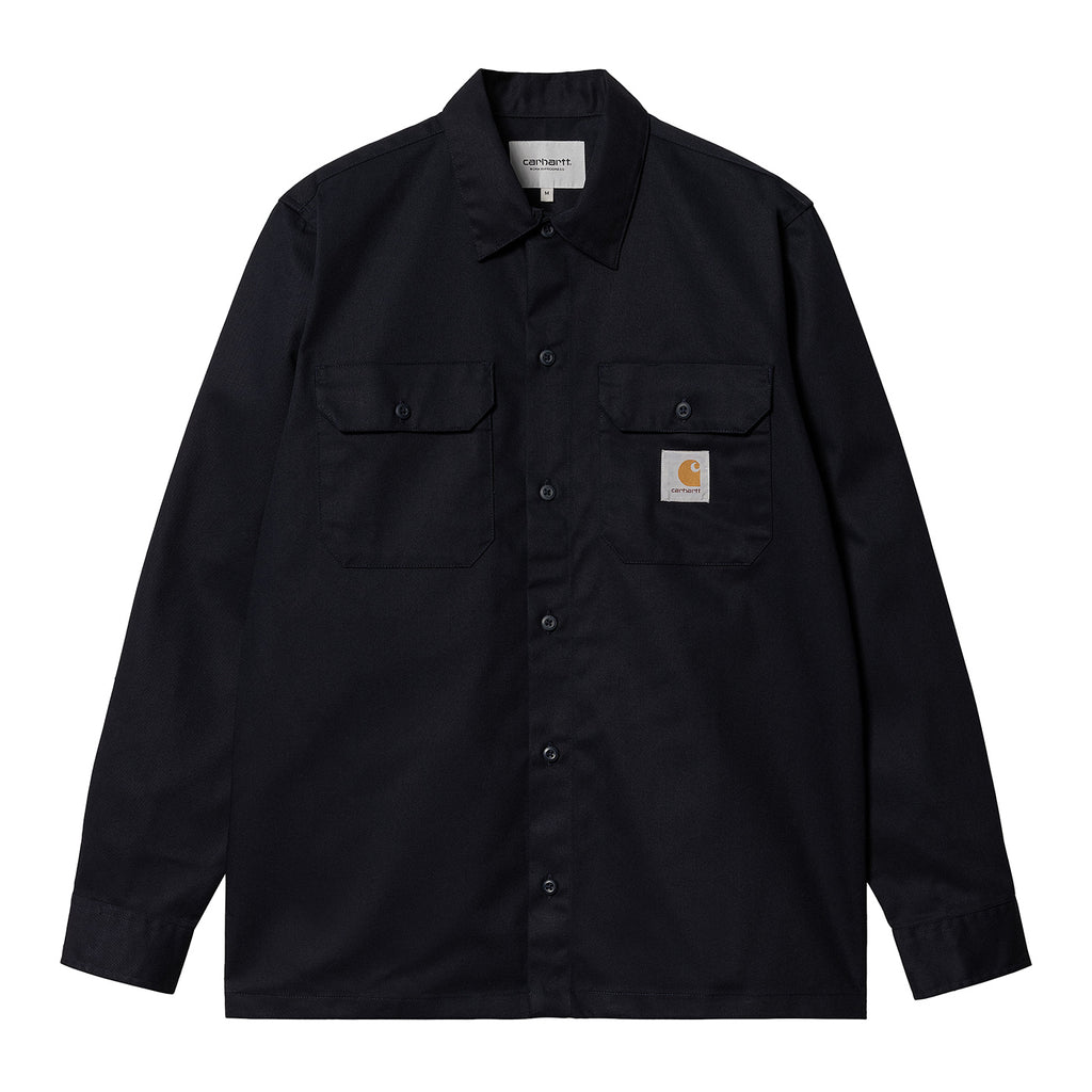 Carhartt WIP L/S Master Shirt - Dark Navy - front