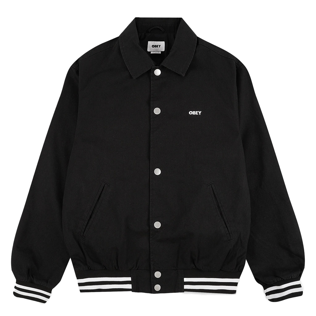 Obey Icon Face Varsity Jacket - Black