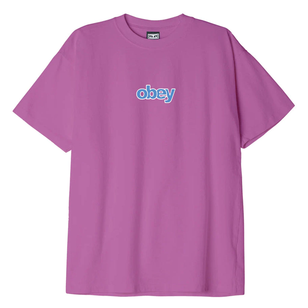 Obey Stack Heavyweight T Shirt - Mulberry Purple