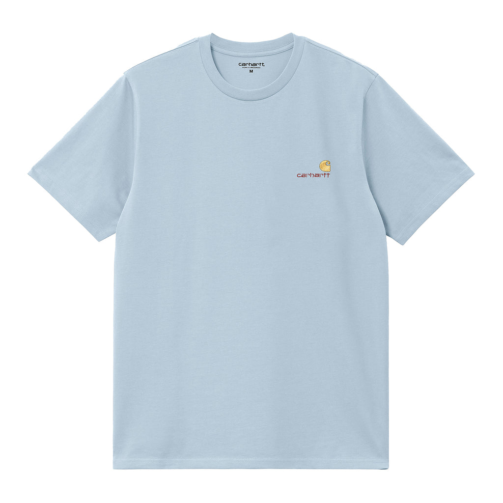 Carhartt WIP American Script T Shirt - Frosted Blue - main