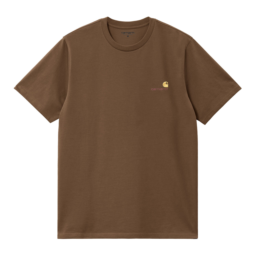 Carhartt WIP American Script T Shirt - Lumber - front