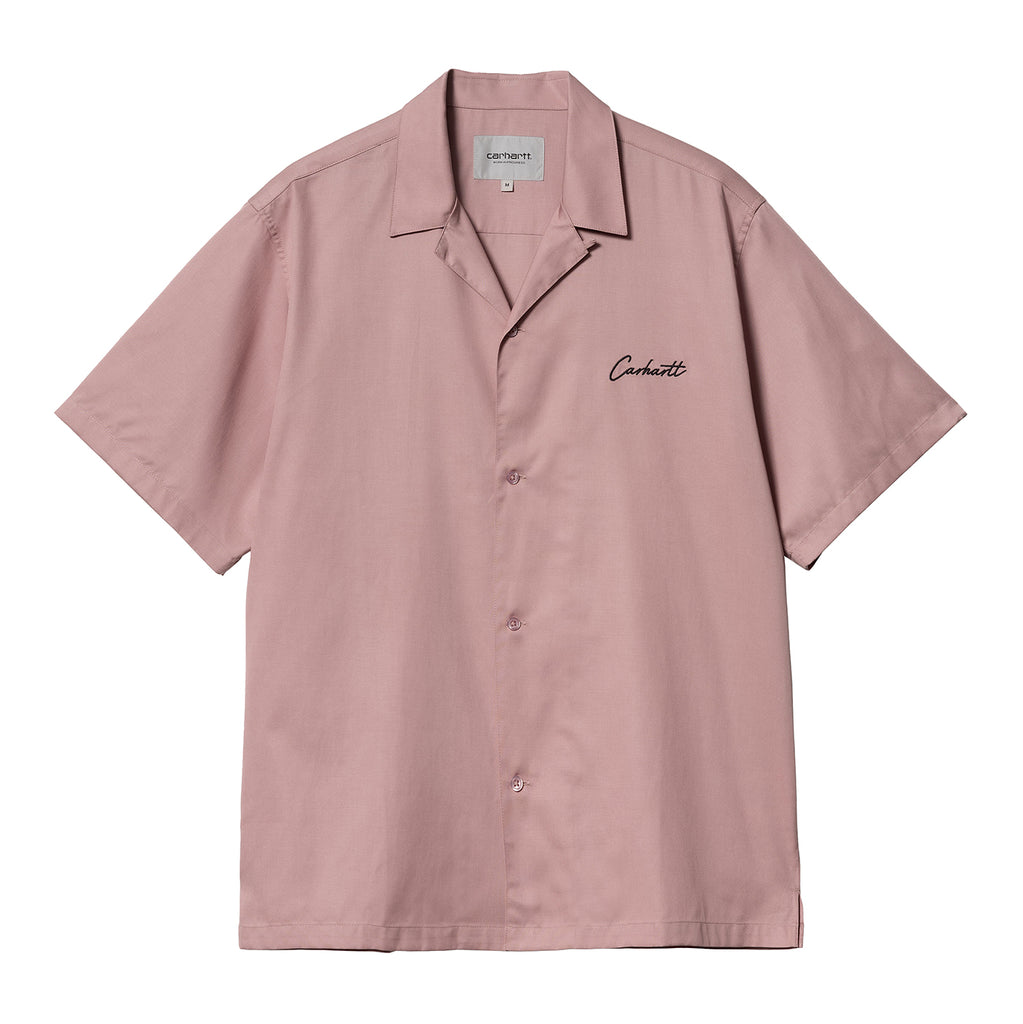 Carhartt WIP S/S Delray Shirt - Glassy Pink / Black