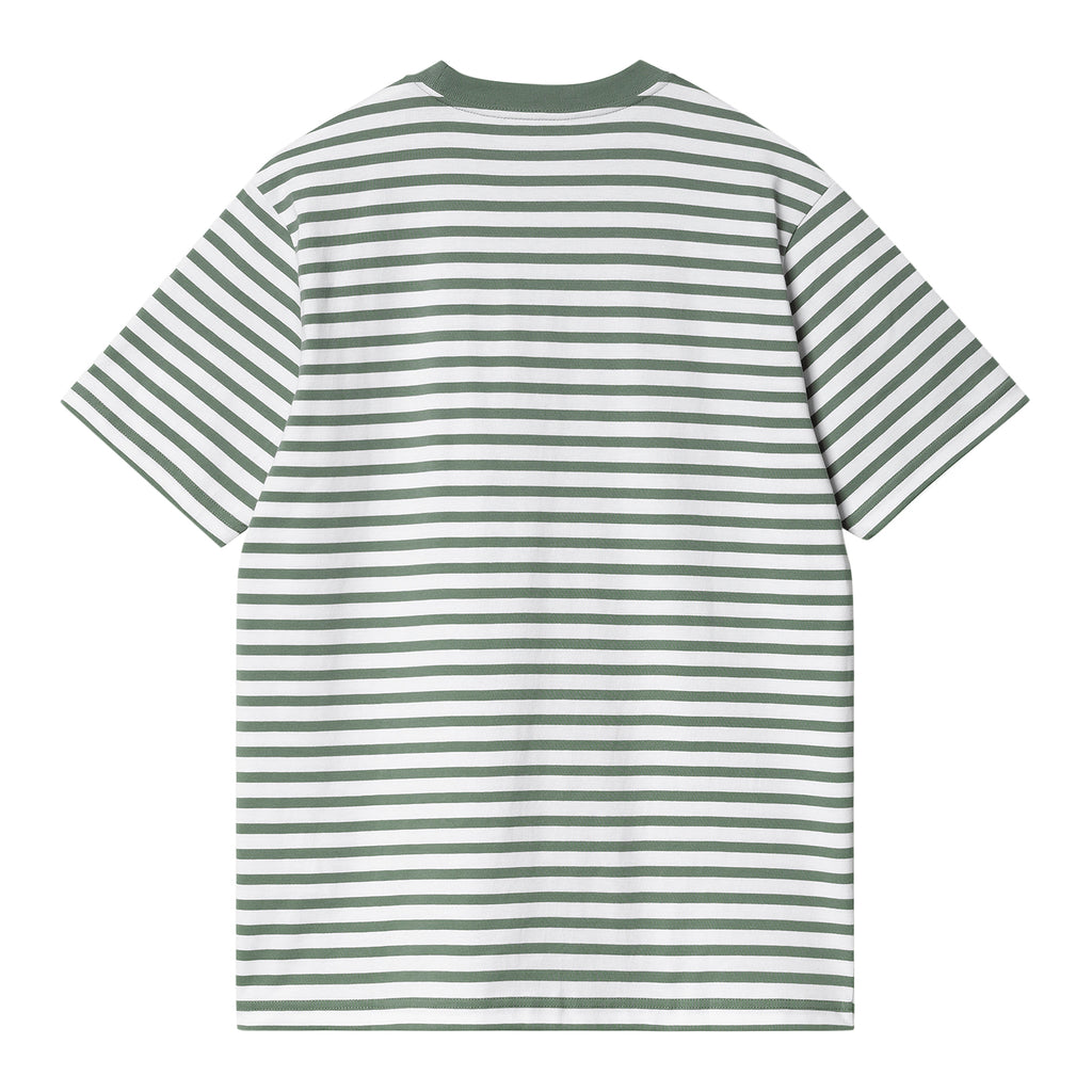 Carhartt WIP Seidler Pocket T Shirt - Park / White - back