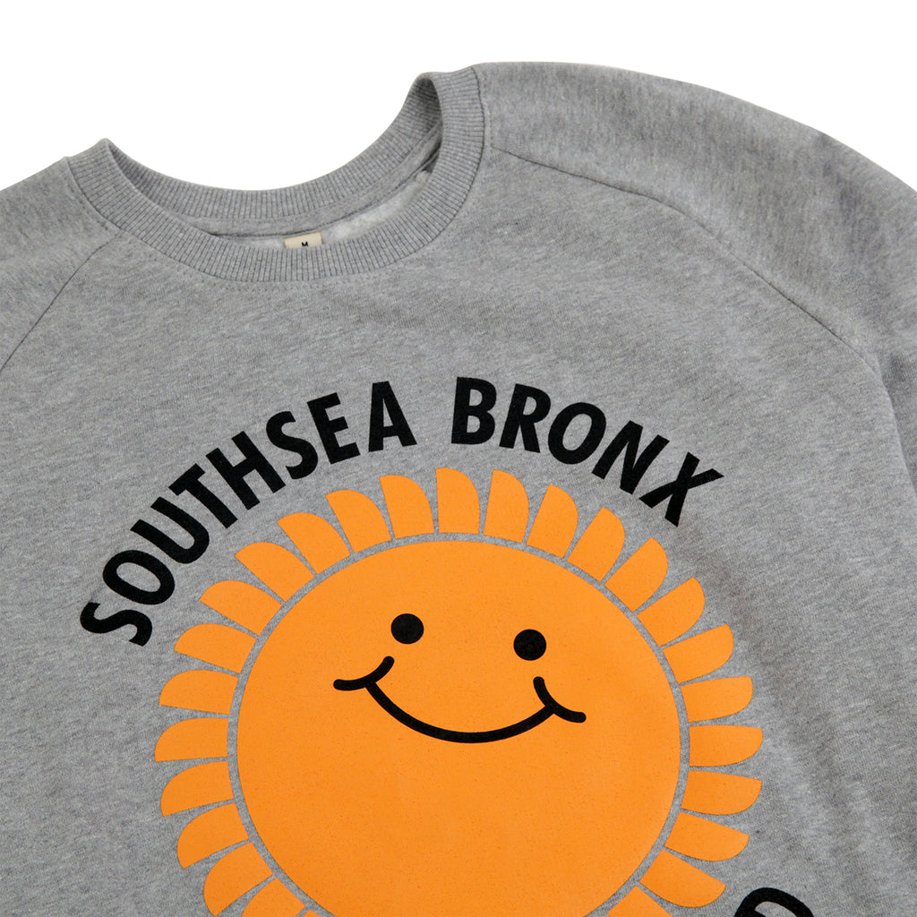 Southsea Bronx Strong Island Sweatshirt in Heather Grey - Detail